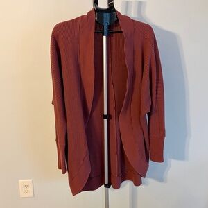 Sonoma Open-Front Cardigan Sweater - Dark Dusty Rose
